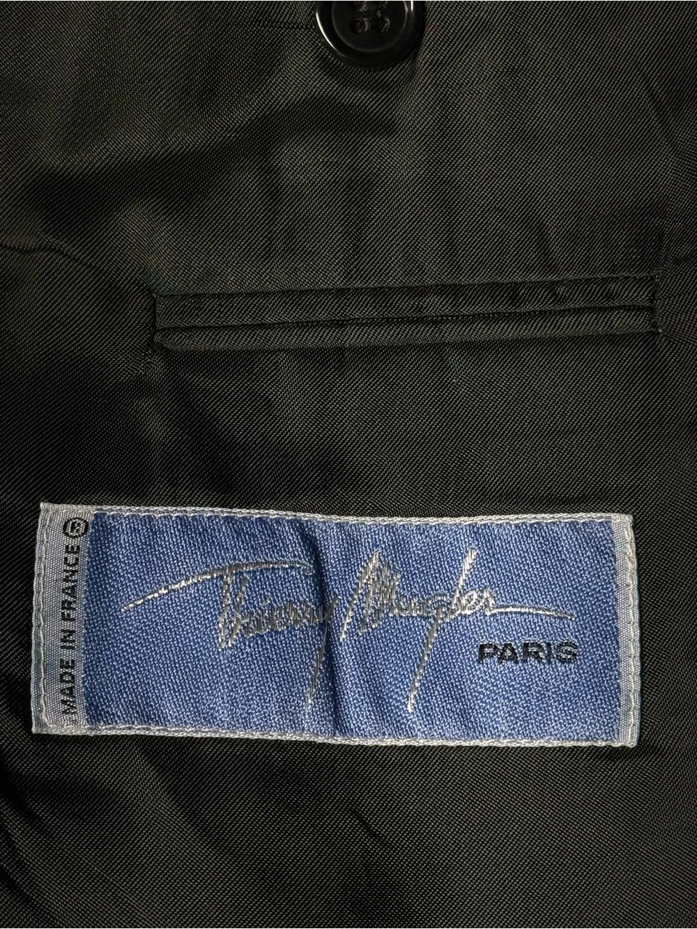 Thierry Mugler Paris, Wool/ Cashmere Leather Trim, Blazer